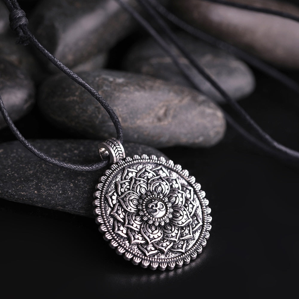 Sacred Geometry Om Mandala Necklace