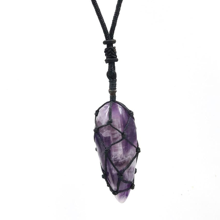 Amethyst Macrame Necklace