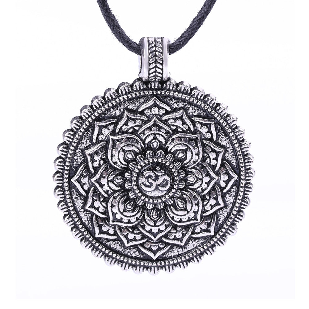 Sacred Geometry Om Mandala Necklace