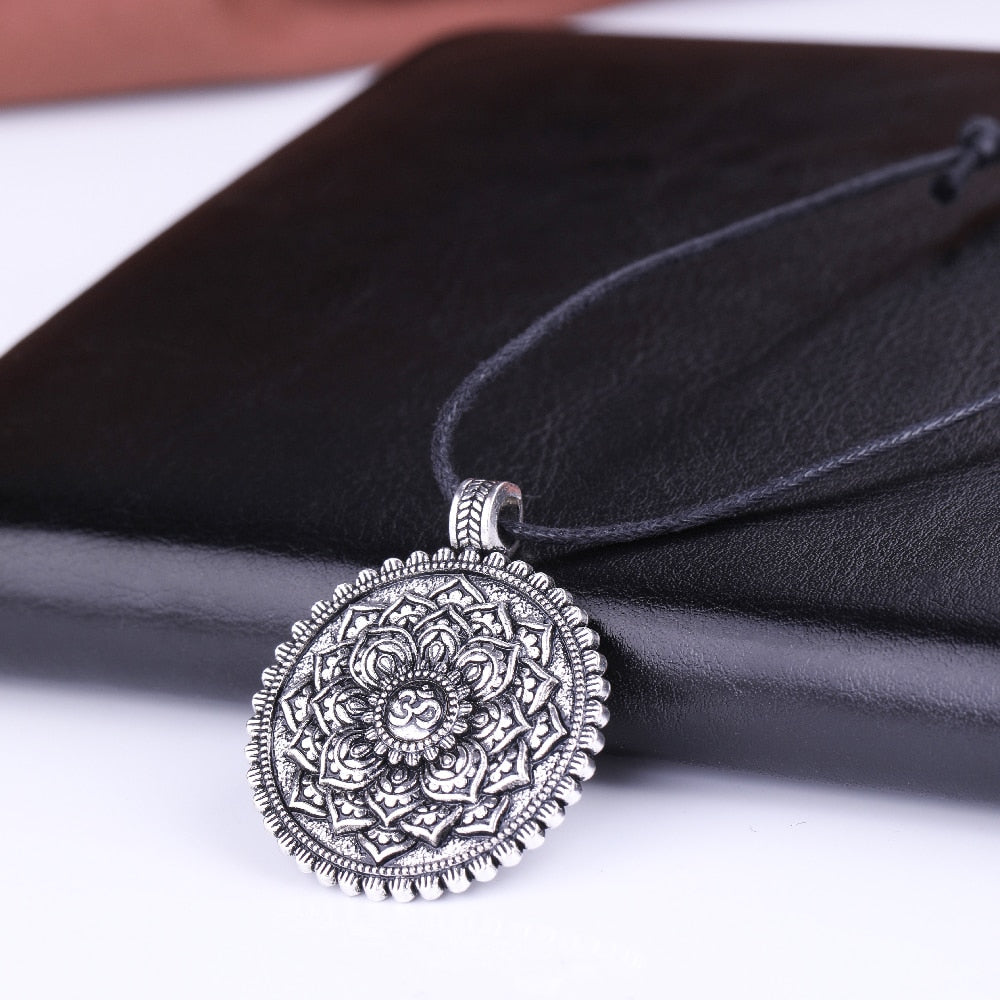 Sacred Geometry Om Mandala Necklace