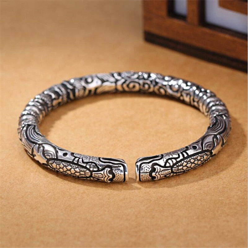 Sky Dragon Sterling Silver Bangle