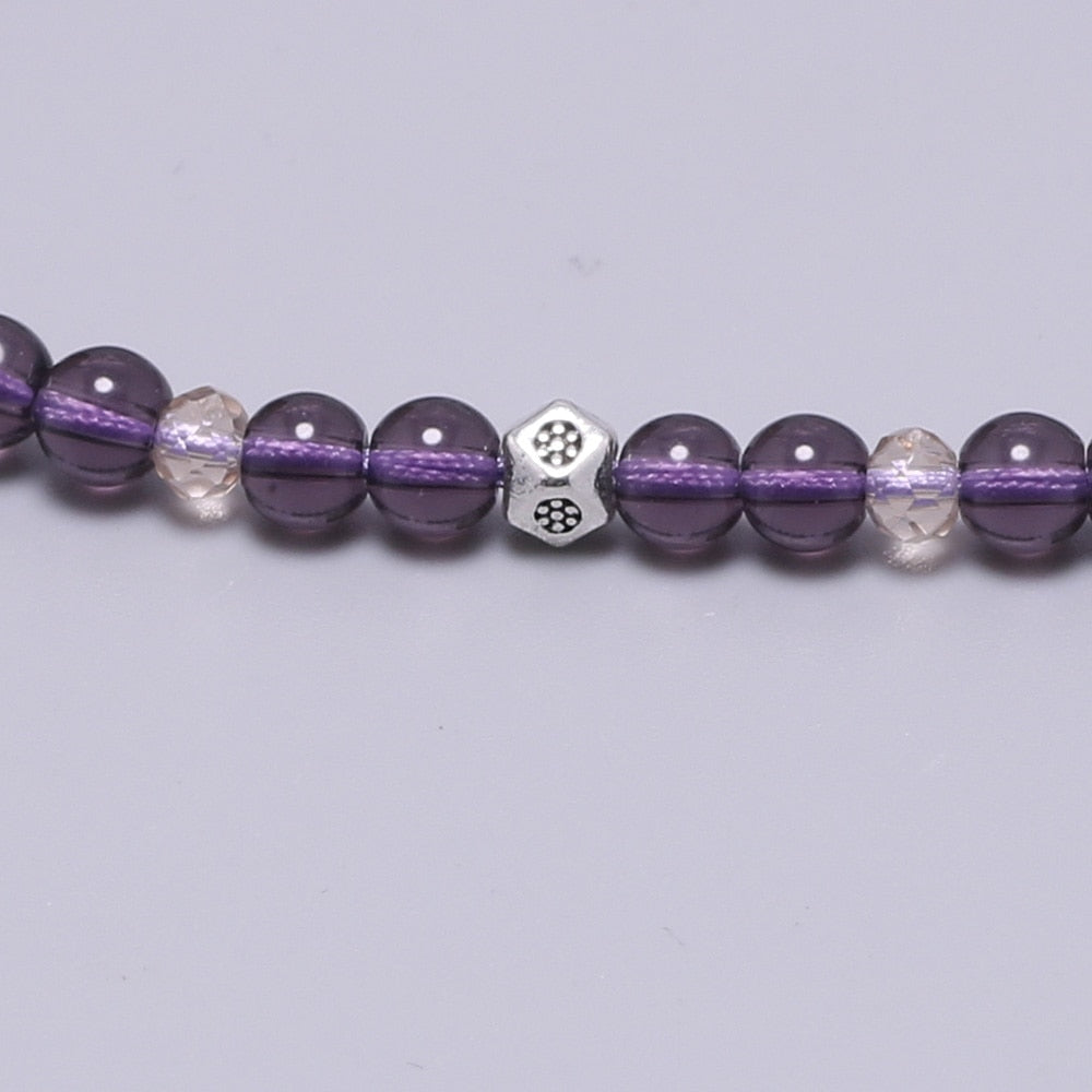 Natural Amethyst Beads Bracelet