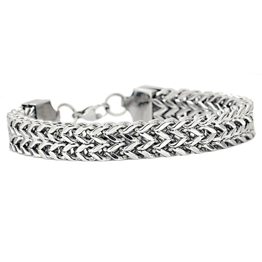 Stainless Steel Double Side Snake Chain Bracelet