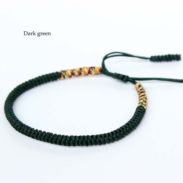 Lucky Handmade Buddhist Knots Serenity Rope Bracelet