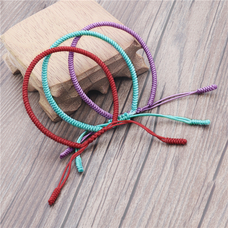 "Colors of Life" Lucky Handmade Buddhist Knots Rope Bracelet