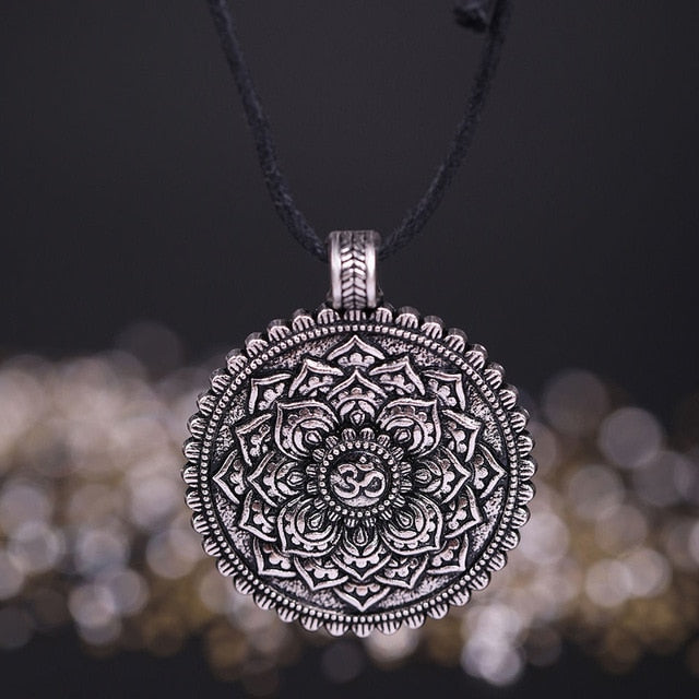 Sacred Geometry Om Mandala Necklace