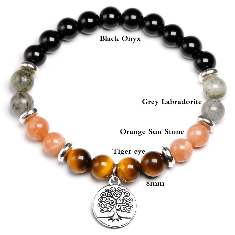 Sunstone Tree of Life Bracelet