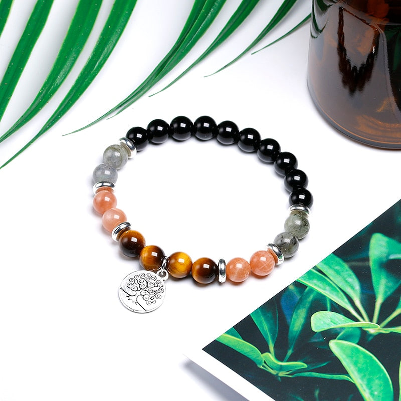 Sunstone Tree of Life Bracelet